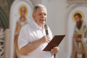 Myroslav Marynovych at the Master's Student Orientation Session